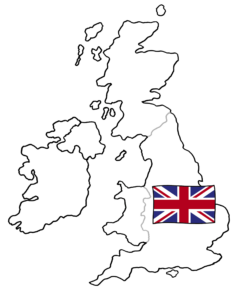 Landkarte England, da wir englisch sprechen