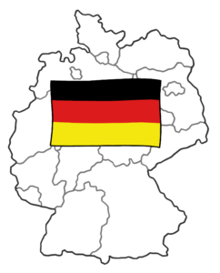 Landkarte Deutschland, da wir deutsch sprechen