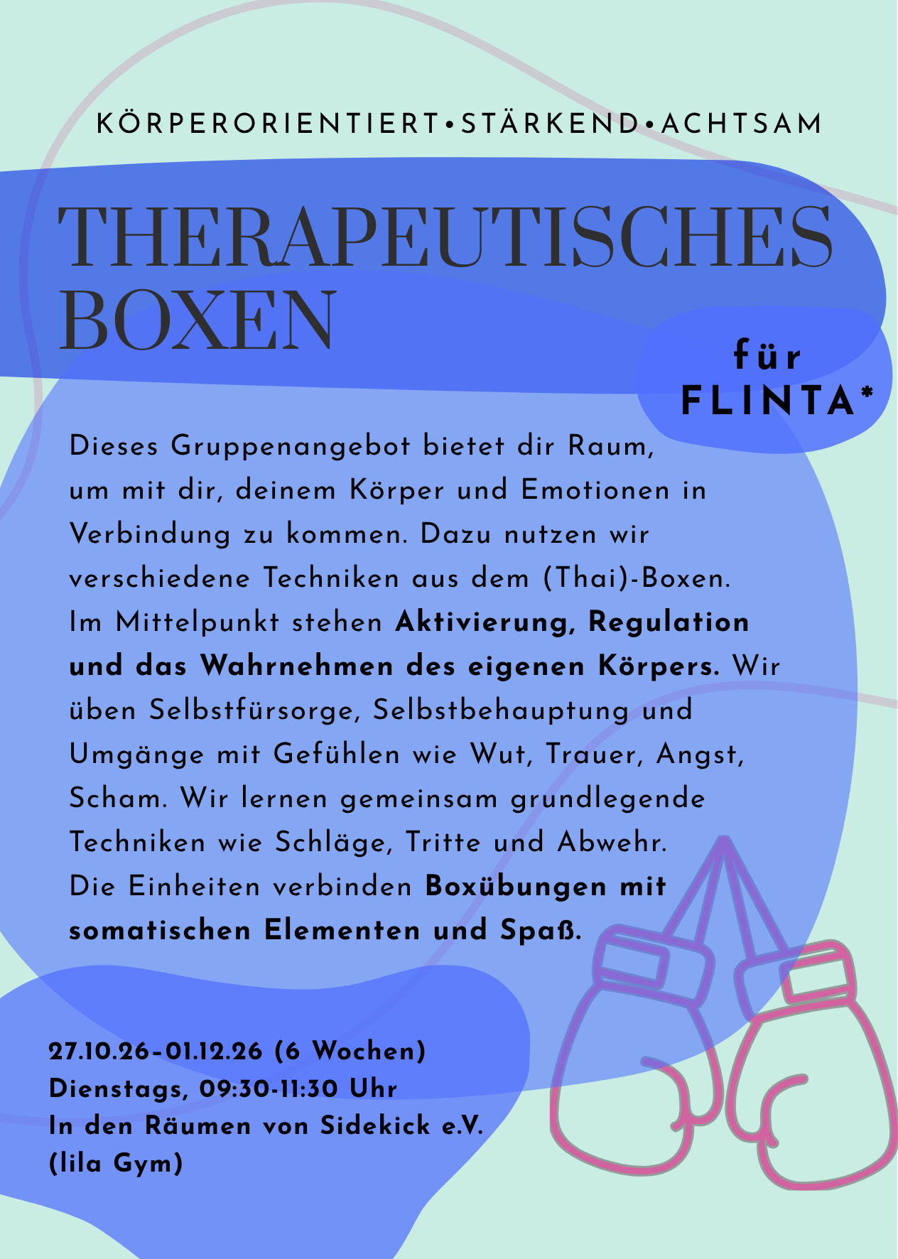 Voderseite Flyer Theraoeutisches Boxen